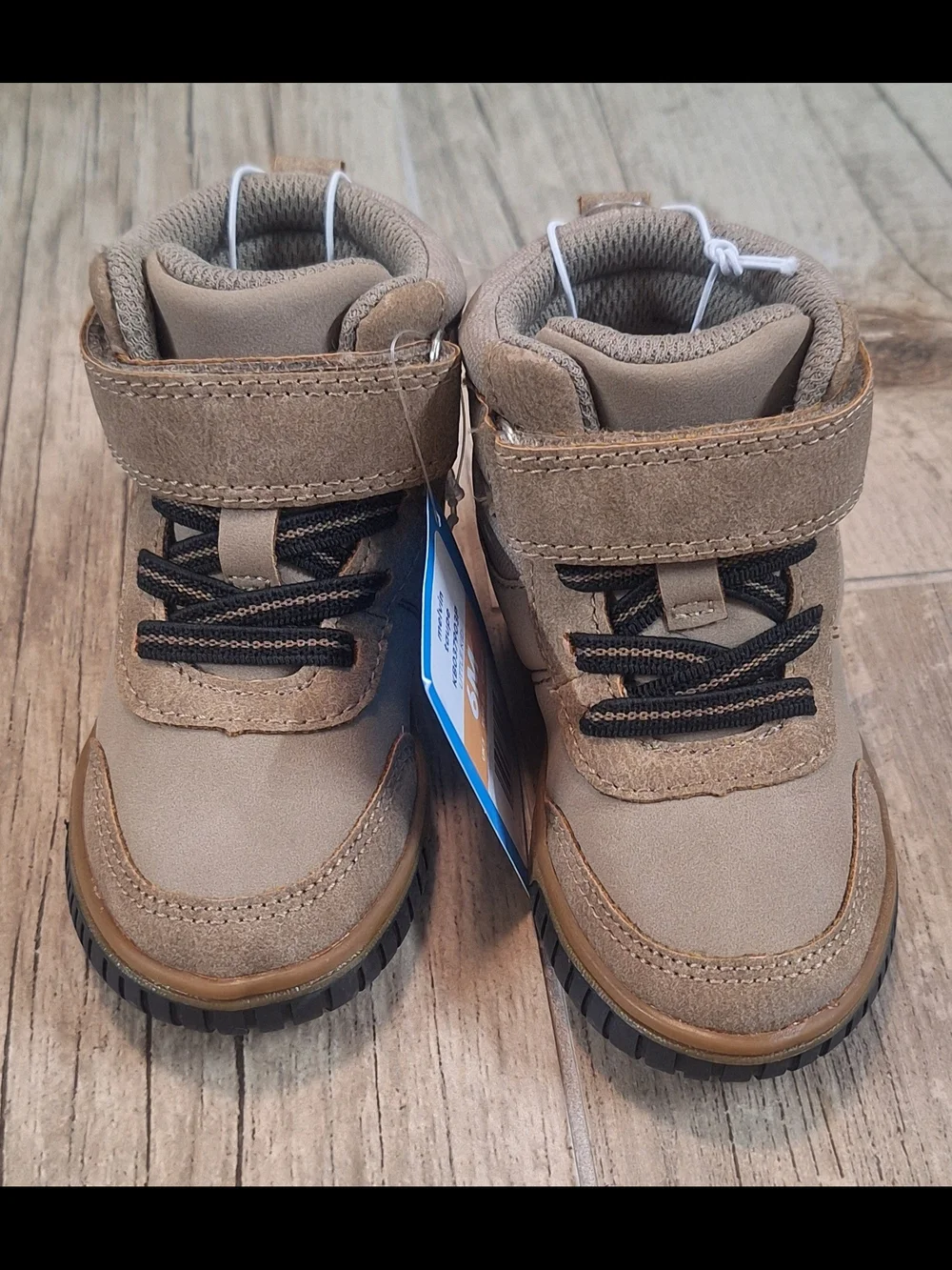 Stride Rite 360 Melvin Taupe Toddler Boots Size 6M Hook & Loop Rugged Casual